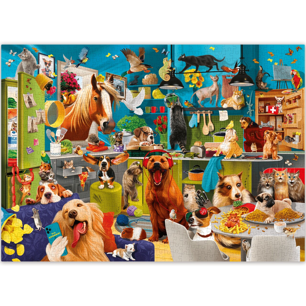 QUOKKA Jigsaw Puzzles 1000 Pieces for Adults - Puzzles for Men and Women - Funny Animals for Kids Ages 8-12 - Animals Party